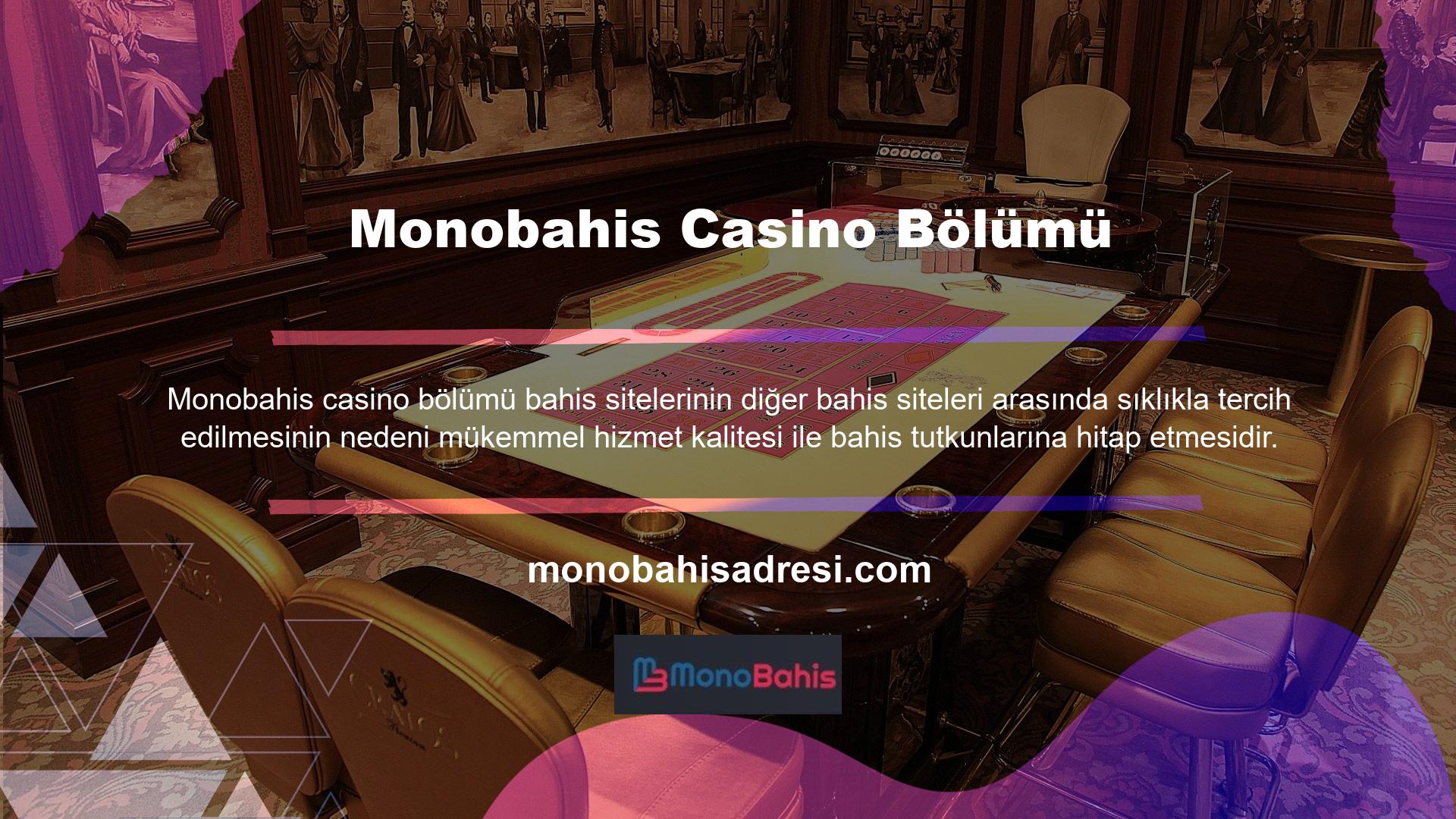 Mevcut adresiniz bahis sitesinin casino bölümünde ise çeşitli sağlayıcılar üzerinden birçok oyuna çok kolay bir şekilde erişim sağlayabilirsiniz